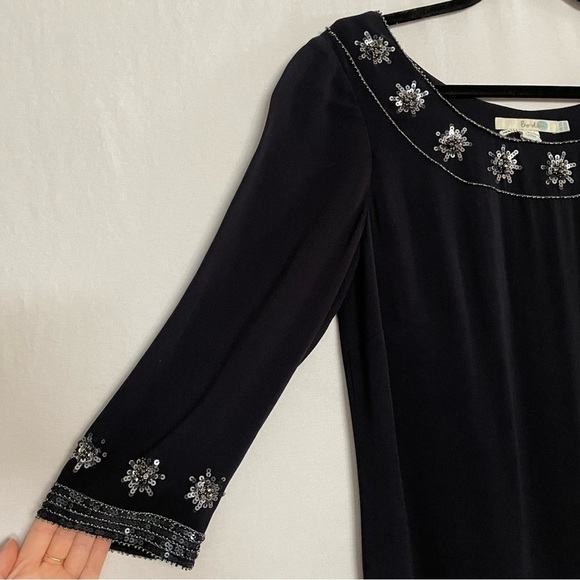 Boden Beaded Sequins Navy Evening Shift Dress NEW - Picture 5 of 13